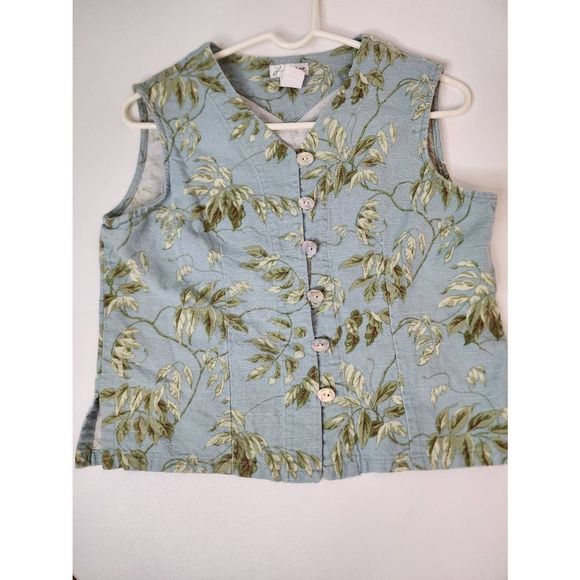 J. Marco Galleries Floral Vest womens medium - Picture 5 of 5